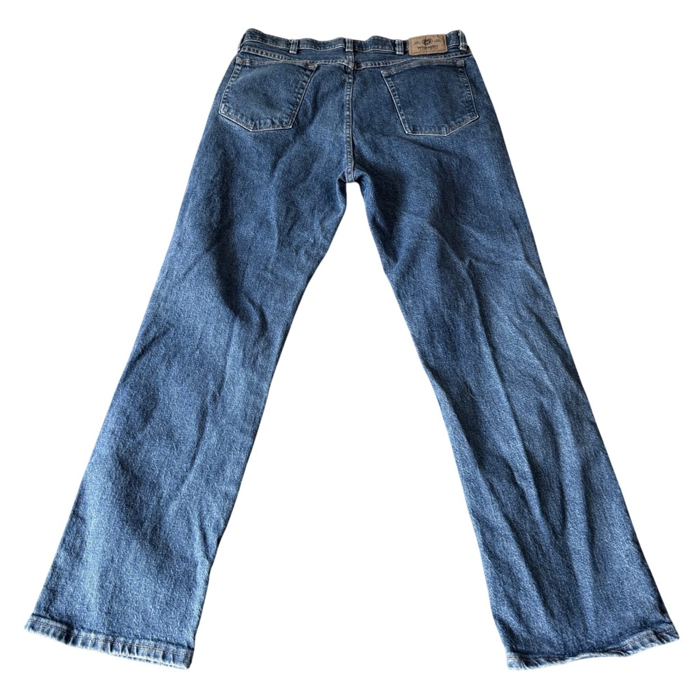 Wrangler Authentics Mens Straight Leg Jeans Blue Denim 36x32 855WAQD - Picture 2 of 8